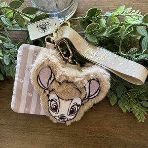 Disney Parks Bambi Furry Beige Deer Keychain